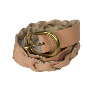 Womens Beige Cream Braided Belt Size 2X‎